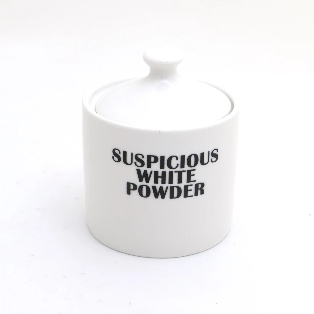 Suspicious White Powder sugar bowl, funny novelty gift | Etsy (US)