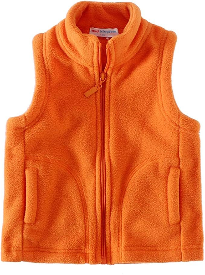 Mud Kingdom Boys Vest Fleece Solid Color | Amazon (US)