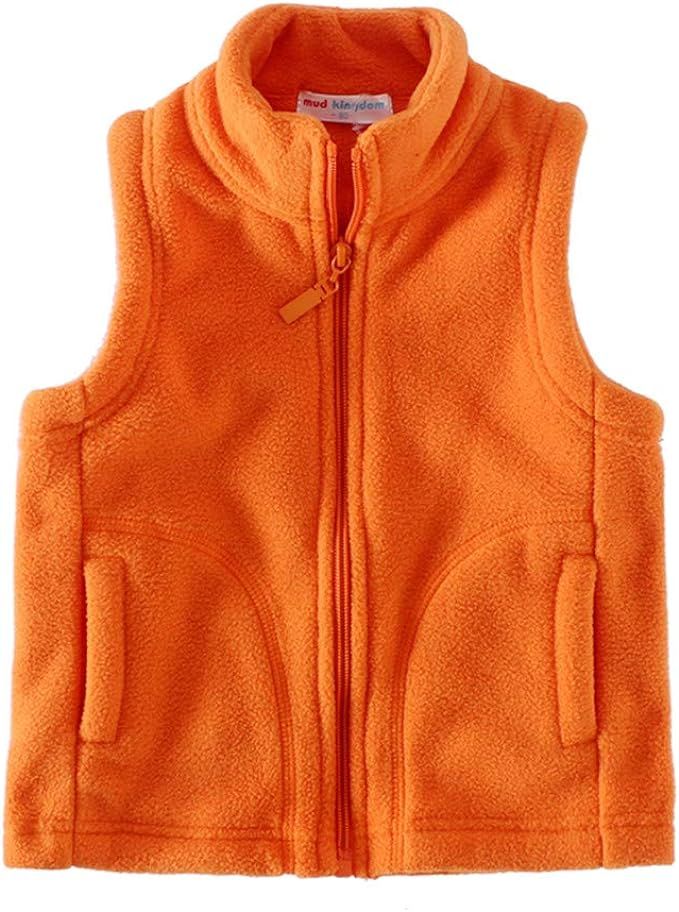 Mud Kingdom Boys Vest Fleece Solid Color | Amazon (US)