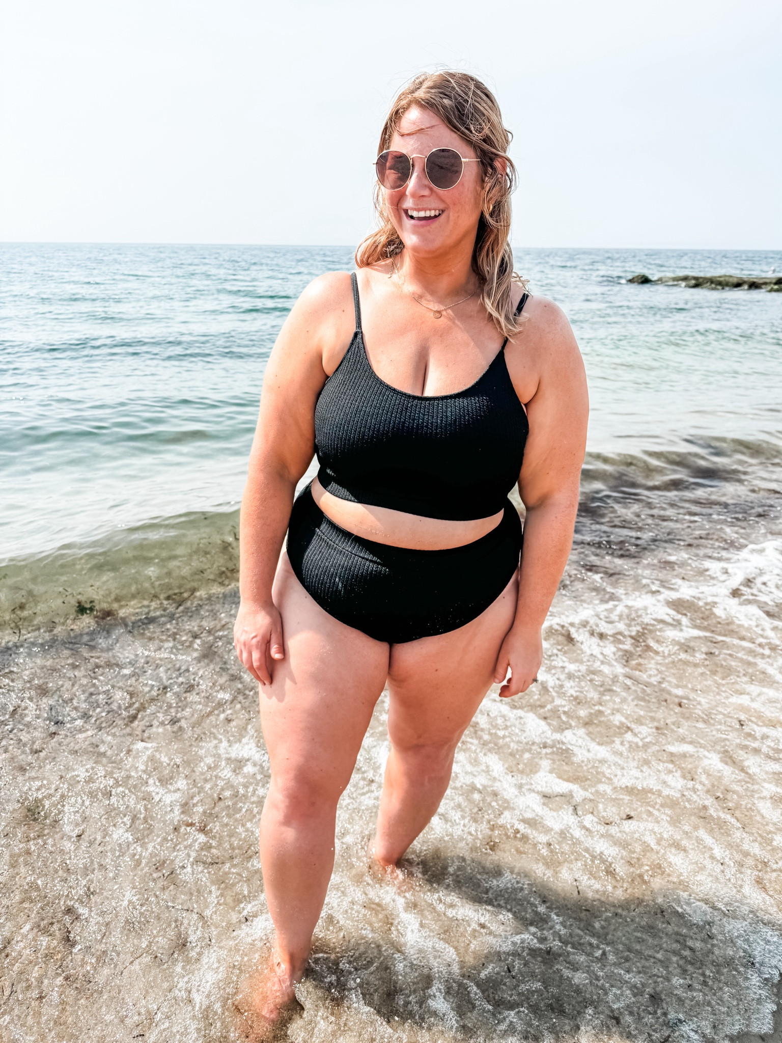 My exact swimsuit is older but I linked a very similar one from a different seller  