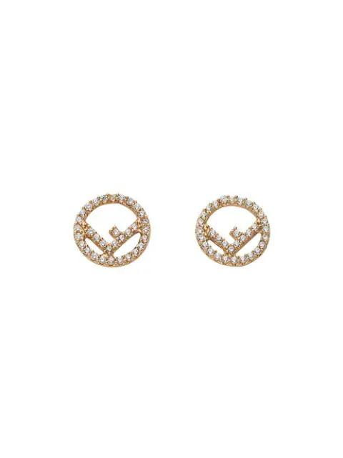 embellished logo earrings | Farfetch (US)