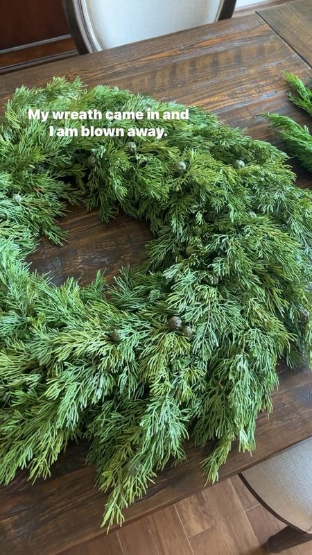 The most realistic cedar wreath and garland for Christmas!

Don’t wait on this! It will sell out!
Christmas in July 
Christmas wreath
Cedar garland
Christmas greenery
Christmas decor

#LTKSeasonal #LTKunder100 #LTKsalealert