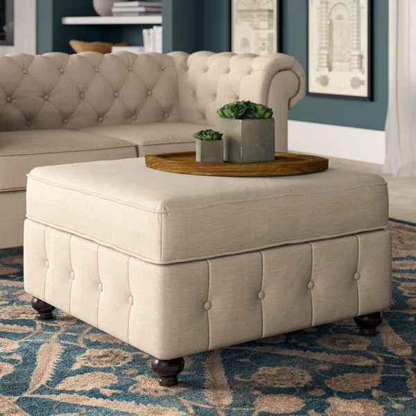 Quitaque 30" Tufted Square Storage Ottoman | Wayfair North America