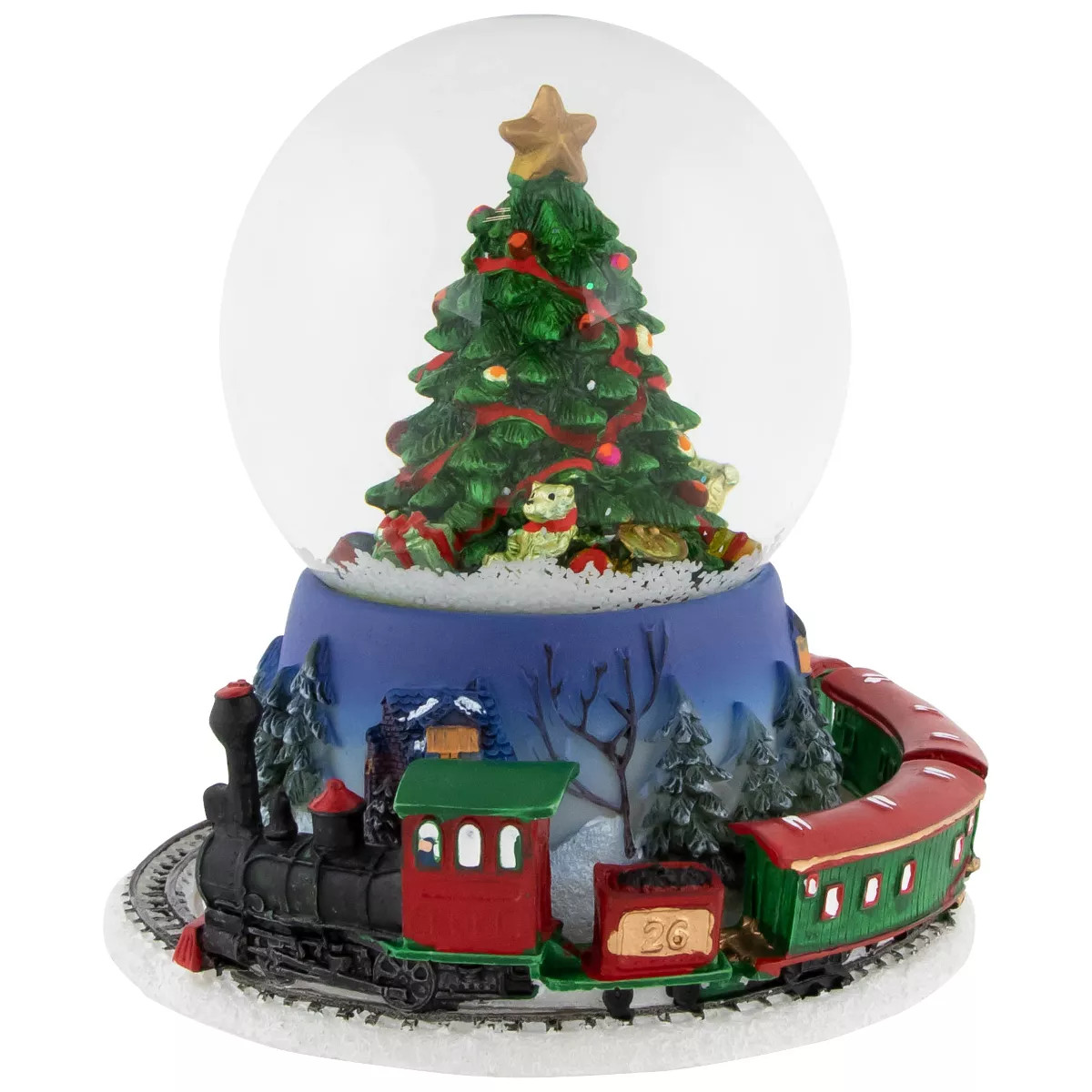 Northlight Rotating Train And Christmas Tree Musical Animated Snow Globe - 6.25" | Target