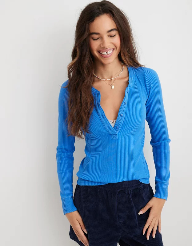 Aerie RoadTrip Henley T-Shirt | Aerie