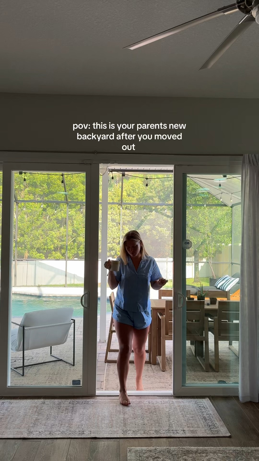 #AD I’m a little jealous of them but atleast they let me visit whenever I want! Their backyard is dreamy thanks to @Wayfair ! 
#wishyouwerehere #wayfair #outdoor #WayfairPartner @ltk #liketkit