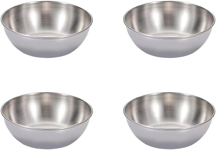 Stainless Steel Sauce Dishes,4 Pack Dipping Bowls,Small Bowls for Side dishes, Appetizer,Dip,Sush... | Amazon (US)