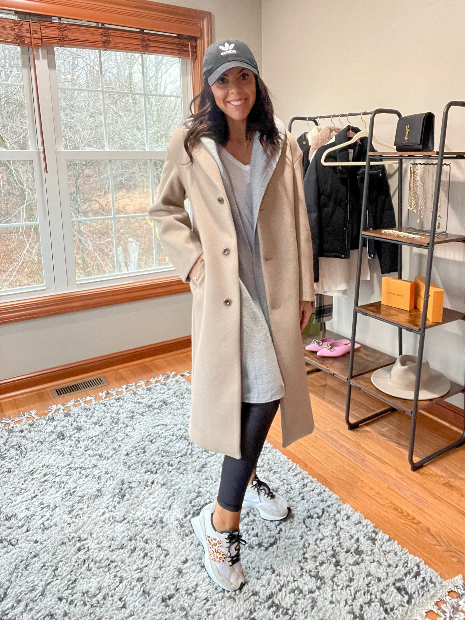 Errands but make it cute
Oversized coat - size XS
Leggings
Long cardigan
Sneakers
Hat day

#LTKsalealert #LTKunder50 #LTKSeasonal
