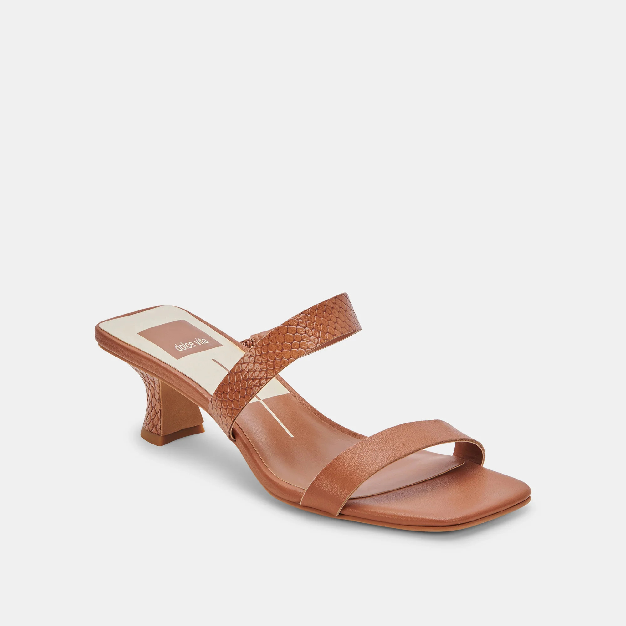 BERTIE HEELS CEDAR LEATHER | DolceVita.com