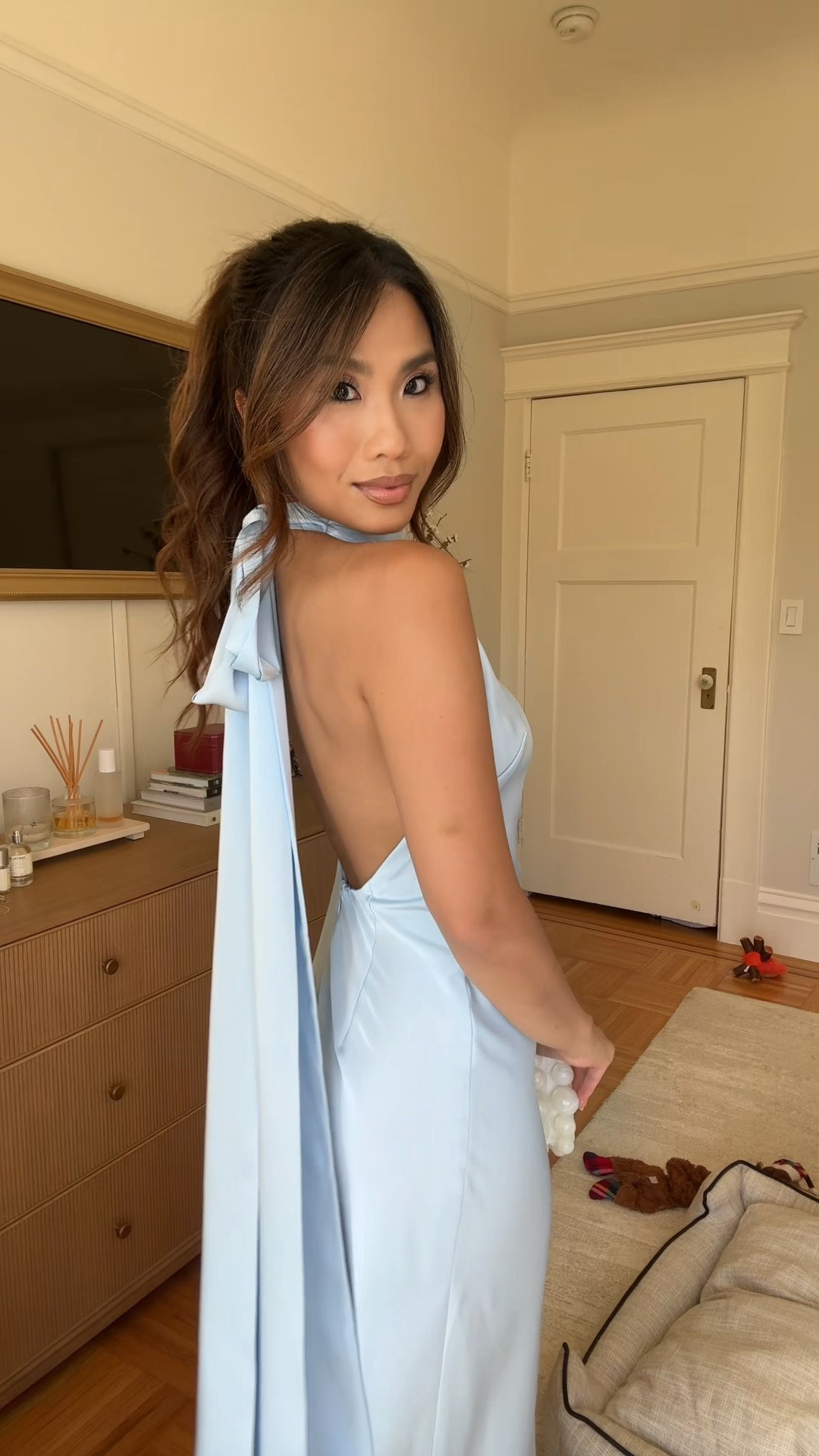 Wedding guest look 🦋 love this low back dress and it comes in butter yellow, baby pink, and white!

TTS, wearing xs and the length works for me with 4.5 inch heels without hemming it just grazes the ground

#LTKWedding #LTKPetite #LTKootd