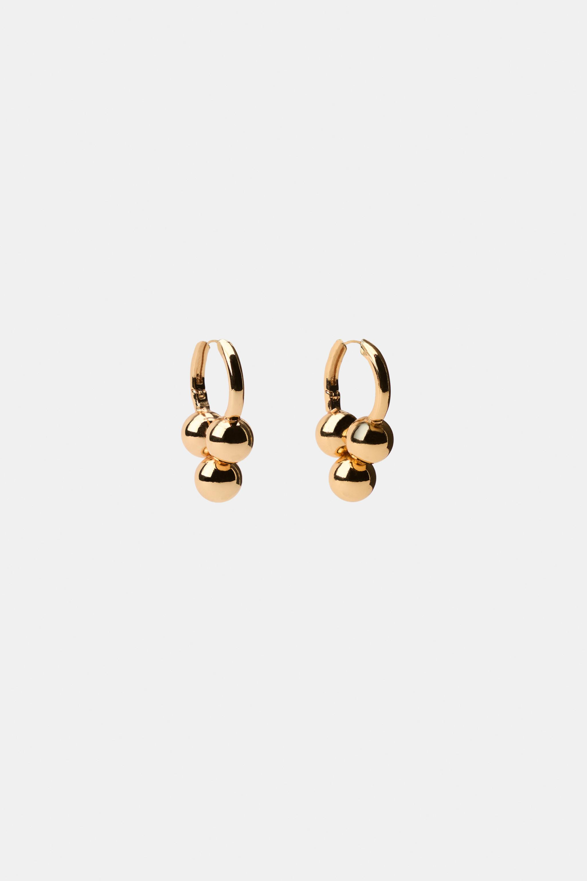 BALL HOOP EARRINGS | Zara US