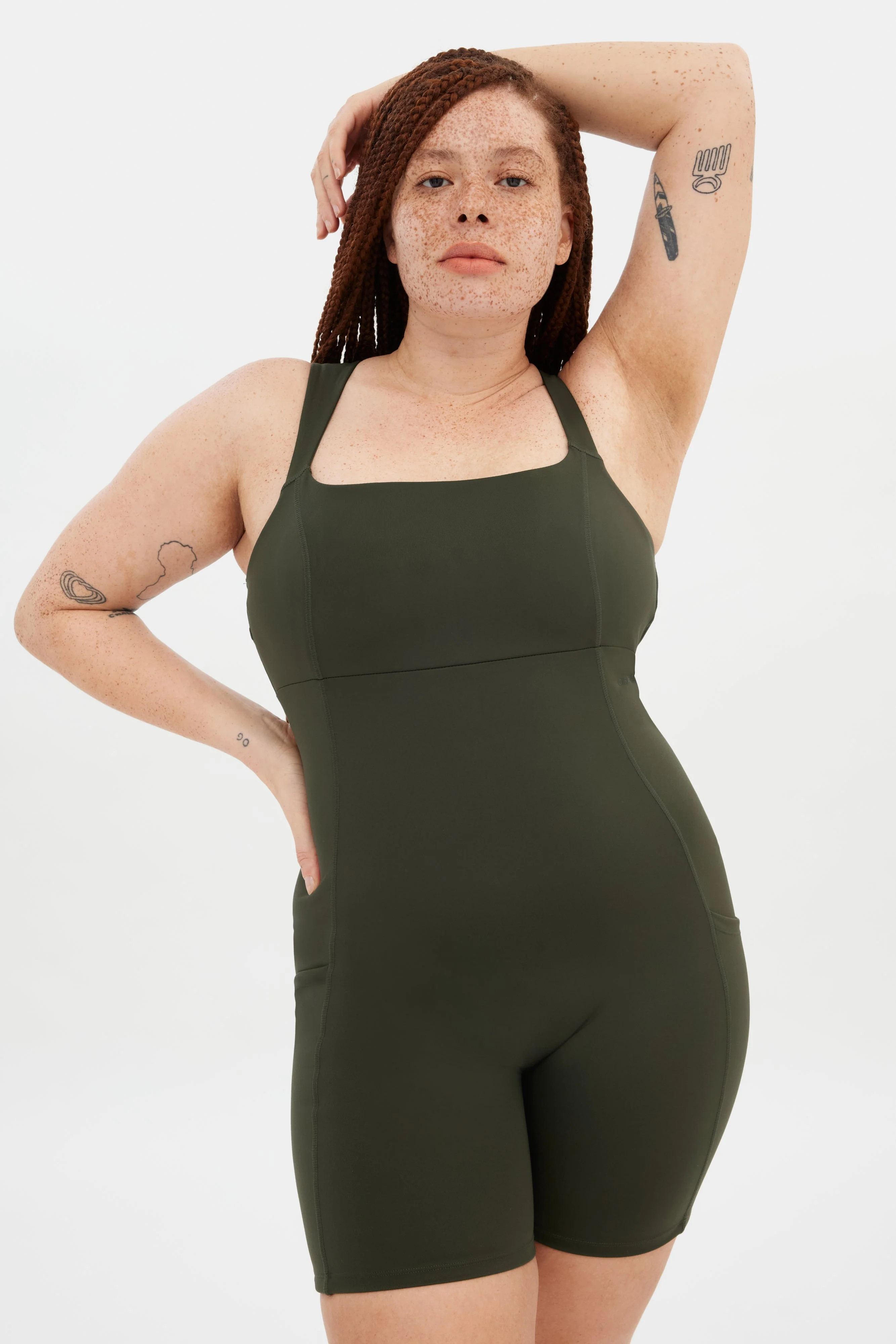 Terrace Tina Open Back Unitard | Girlfriend Collective