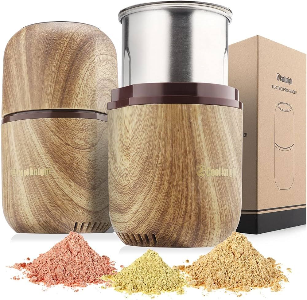COOL KNIGHT Herb Grinder Electric Spice Grinder [Large Capacity/High Rotating Speed/Electric]-Ele... | Amazon (US)