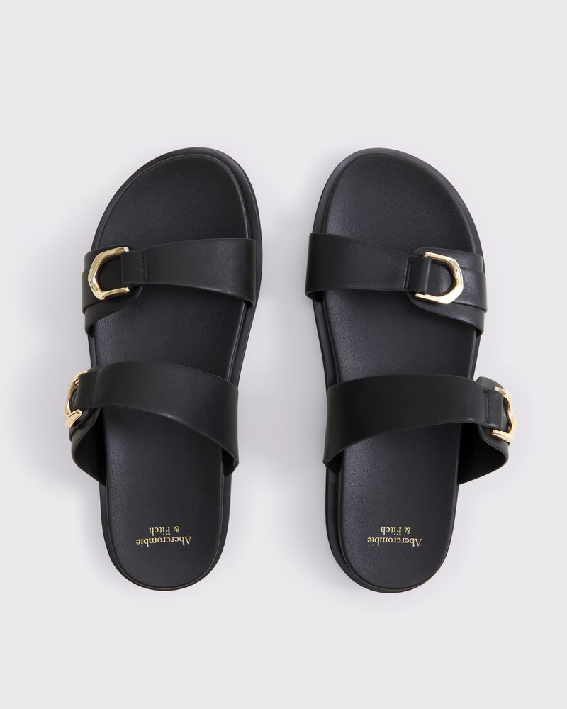 Women's Double-Strap Hardware Sandals | Women's Shoes | Abercrombie.com | Abercrombie & Fitch (US)