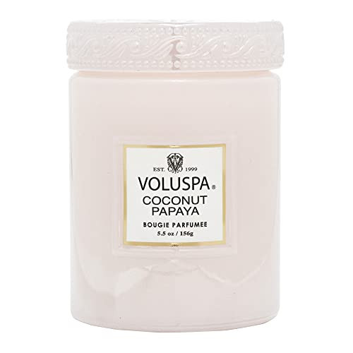 Voluspa Coconut Papaya, Small Candle Jar, 5.5 oz, 50 Hour Burn Time, Coconut Wax for Clean Burning, Handcrafted in The USA | Amazon (US)