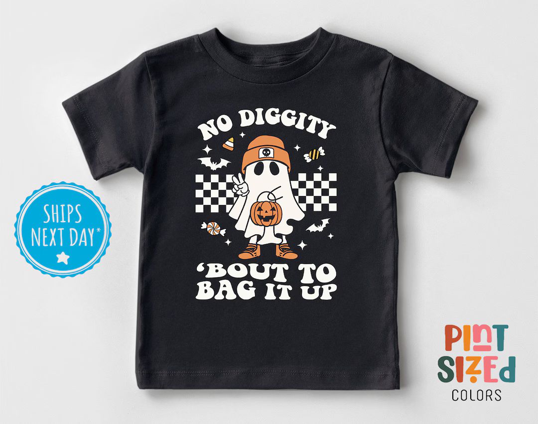 Funny Halloween Toddler Shirt Boys No Diggity Kids Tee - Etsy | Etsy (US)