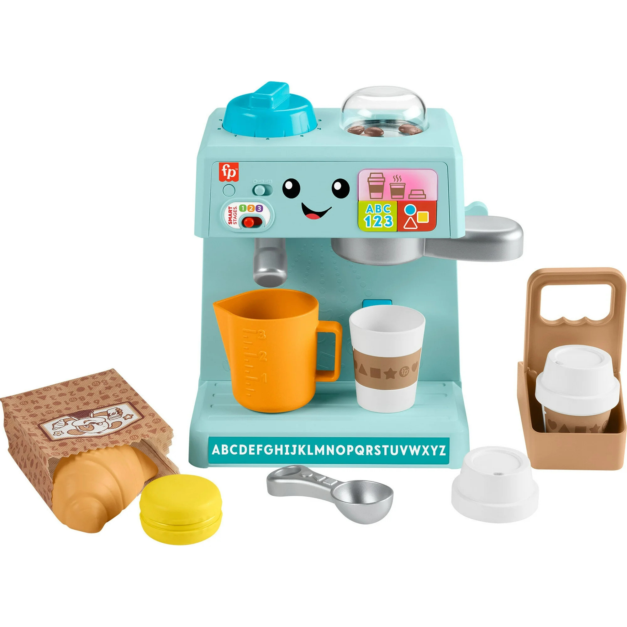 Fisher-Price Laugh & Learn Learn & Serve Coffee Café Toddler Electronic Toy, 10 Play Pieces | Walmart (US)