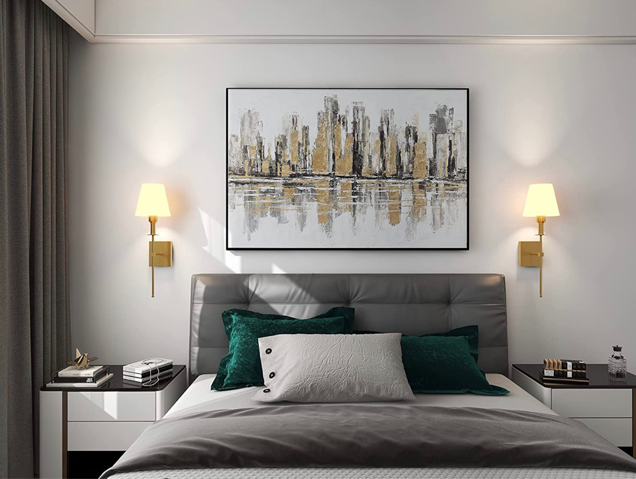 Wall Light Battery Operated Sconce Set Of 2，not Hardwired Fixture,Battery Powered Wall Sconce With Remote Dimmable Light Bulb,Easy To Install Not Wires,for Bedroom, Lounge, Farmhouse ( Color : Gold )

#LTKhome #LTKFind
