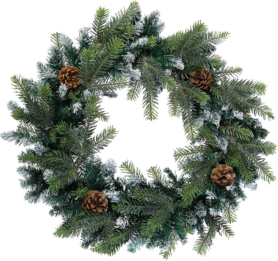 BB Sport Artificial Christmas Wreath Door Diameter 50 cm Advent Wreath Fir Wreath PE/PVC Mix Door... | Amazon (DE)