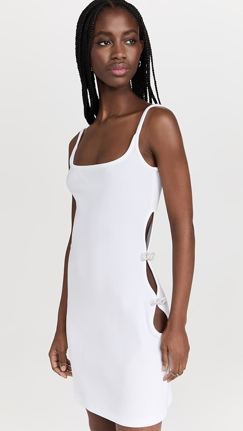 MACH & MACH Cutout Little Mini Dress with Crystal Bows | SHOPBOP | Shopbop