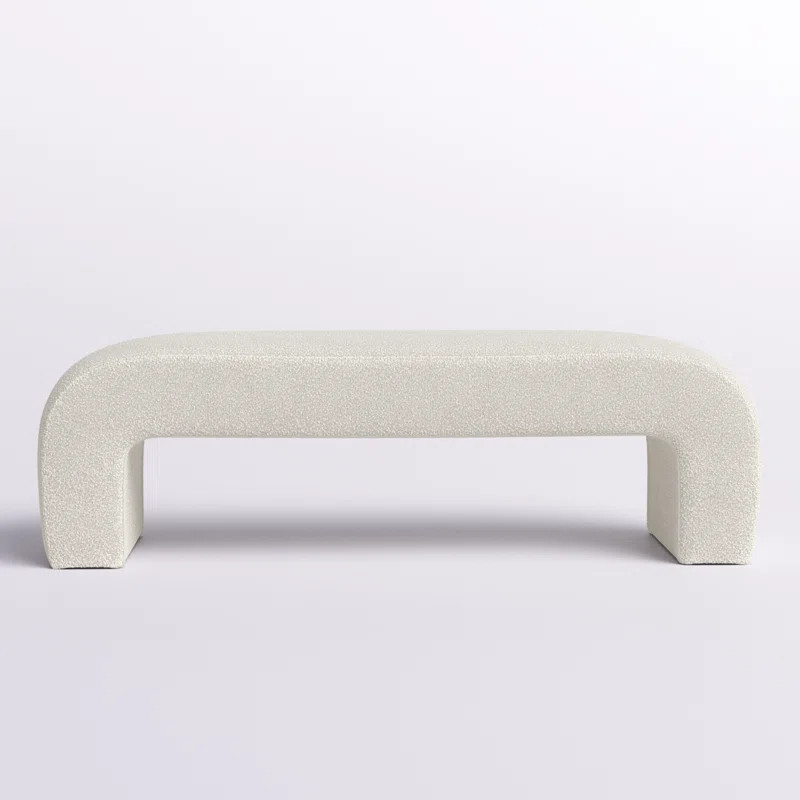 Armelia 47''/60'' Boucle Upholstered Waterfall Bench | Wayfair North America