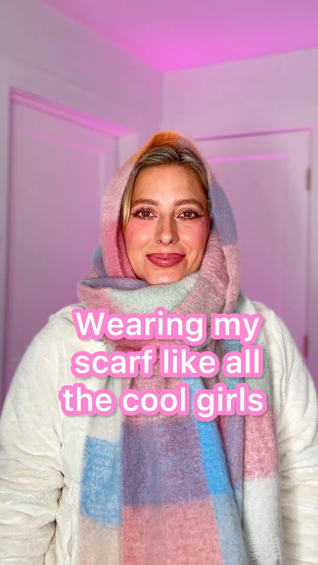 Wearing my scarf like all the cool girls! I saw this go viral on TikTok and can’t believe I’ve never tried it before. It keeps you super warm! #hack #scarf #amazonfinds 

#LTKFindsUnder50 #LTKGiftGuide #LTKHoliday