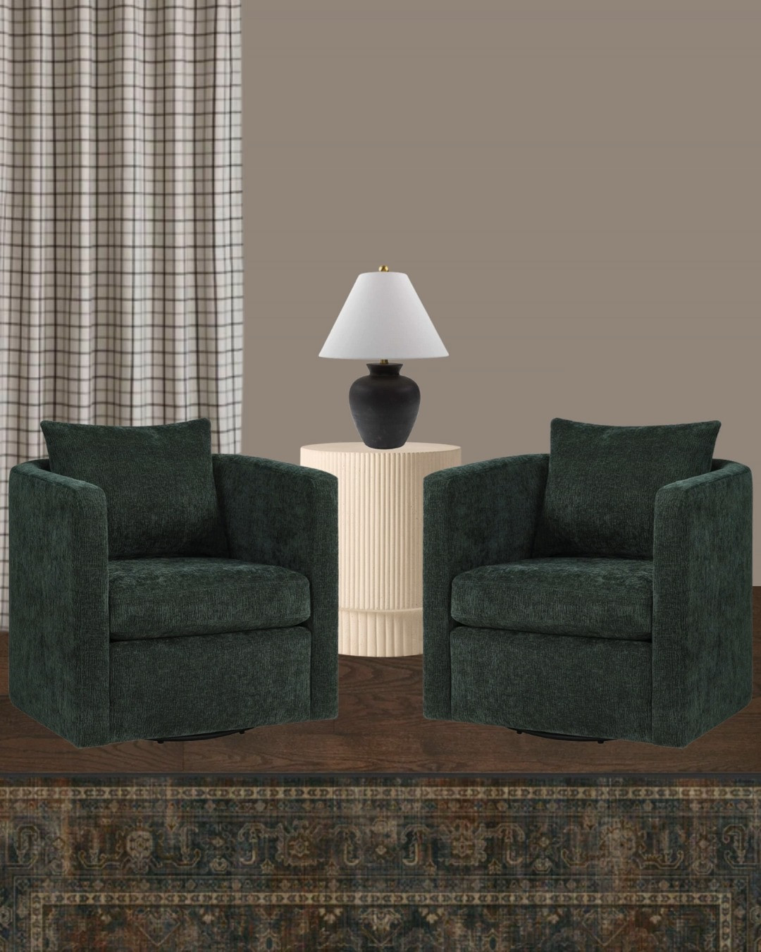 This reading corner was designed as a pause within the room — a softer moment that invites rest without breaking the flow of the space. In this moody traditional reading corner, comfortable seating, layered texture, and gentle contrast create a place meant for slowing down.

The palette stays muted and grounded, allowing the materials and form to do the work. It’s a corner that feels intentional but not precious, offering comfort and quiet within a traditionally styled living room.

If you’re drawn to traditional reading nook ideas, moody traditional interiors, or cozy classic living room corners, this space is designed to feel settled and personal. 

 #LTKHome