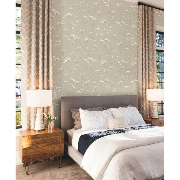 Candice Olson Enchanted Tan Wallpaper | Bed Bath & Beyond