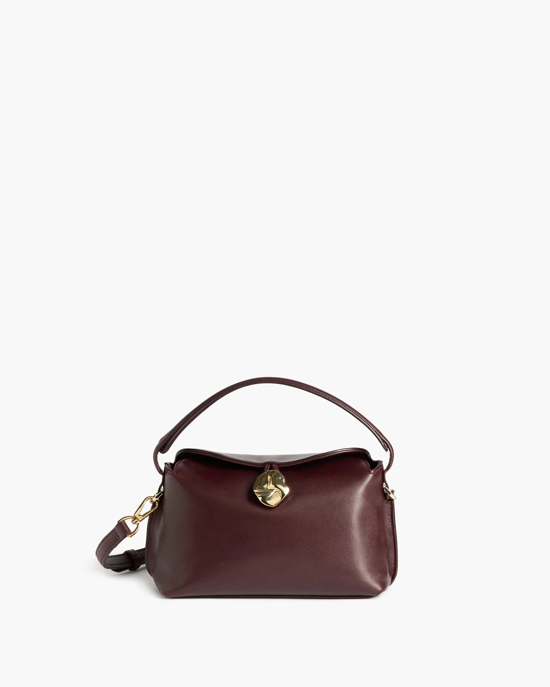 Hanna Mini Bag Leather Burgundy Bag | Flattered