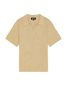 SER.O.YA Alexander Knit Polo Shirt in Tan from Revolve.com | Revolve Clothing (Global)