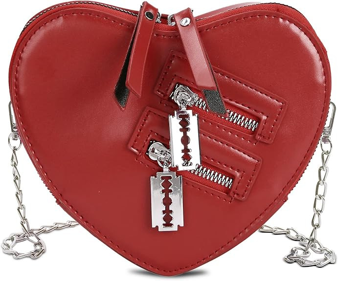 Fozehlad Women Cute Heart Shoulder Bag PU Leather Crossbody Purse for Girls Christmas Valentine's... | Amazon (US)