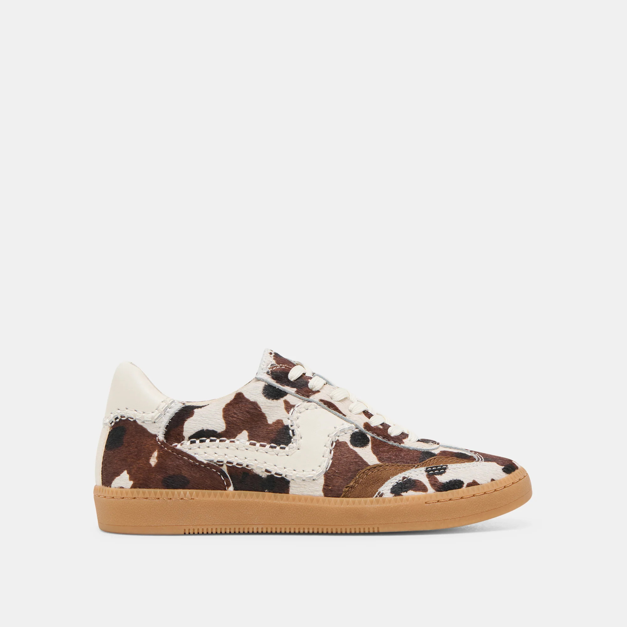 Notice Stitch Cocoa Taurus Calf Hair Sneakers | Dolce Vita | DolceVita.com