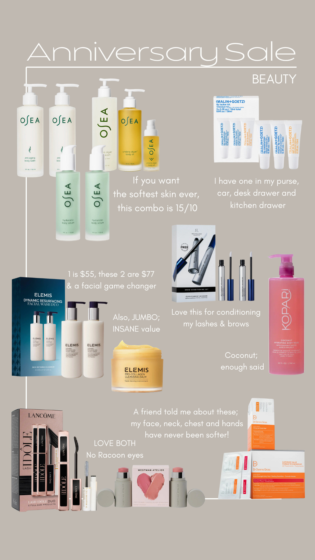 All of my obsessions otherwise I wouldn’t share. The Elemis facial cleanser is nearly BOGO. it’s insane, as is the tub of cleansing balm. Just my tried and trues. Lmk if you have questions! My skin is all over the place. It’s dry one day, oily the next. A pimple here and there and some flaking. This all works! 

#LTKBeauty #LTKOver40 #LTKSaleAlert