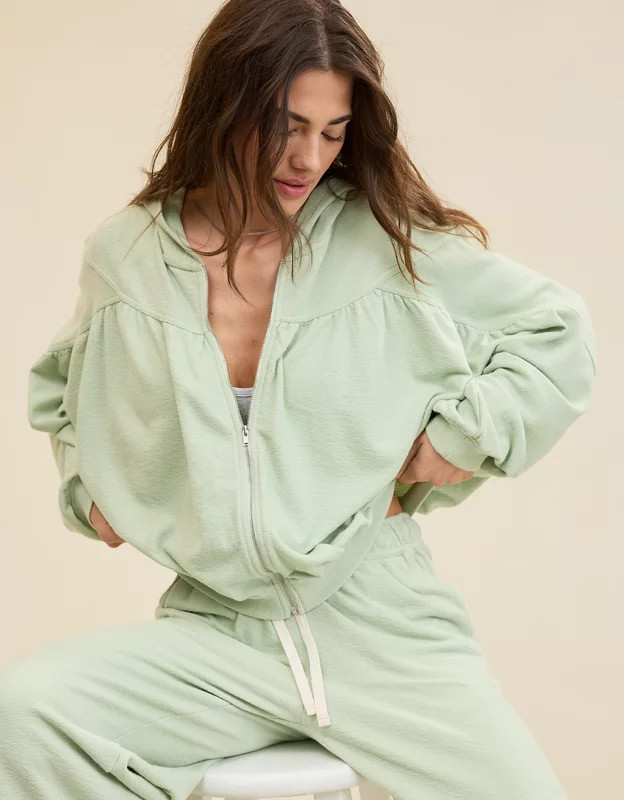 Aerie Soft Life Full Zip Sweatshirt | Aerie