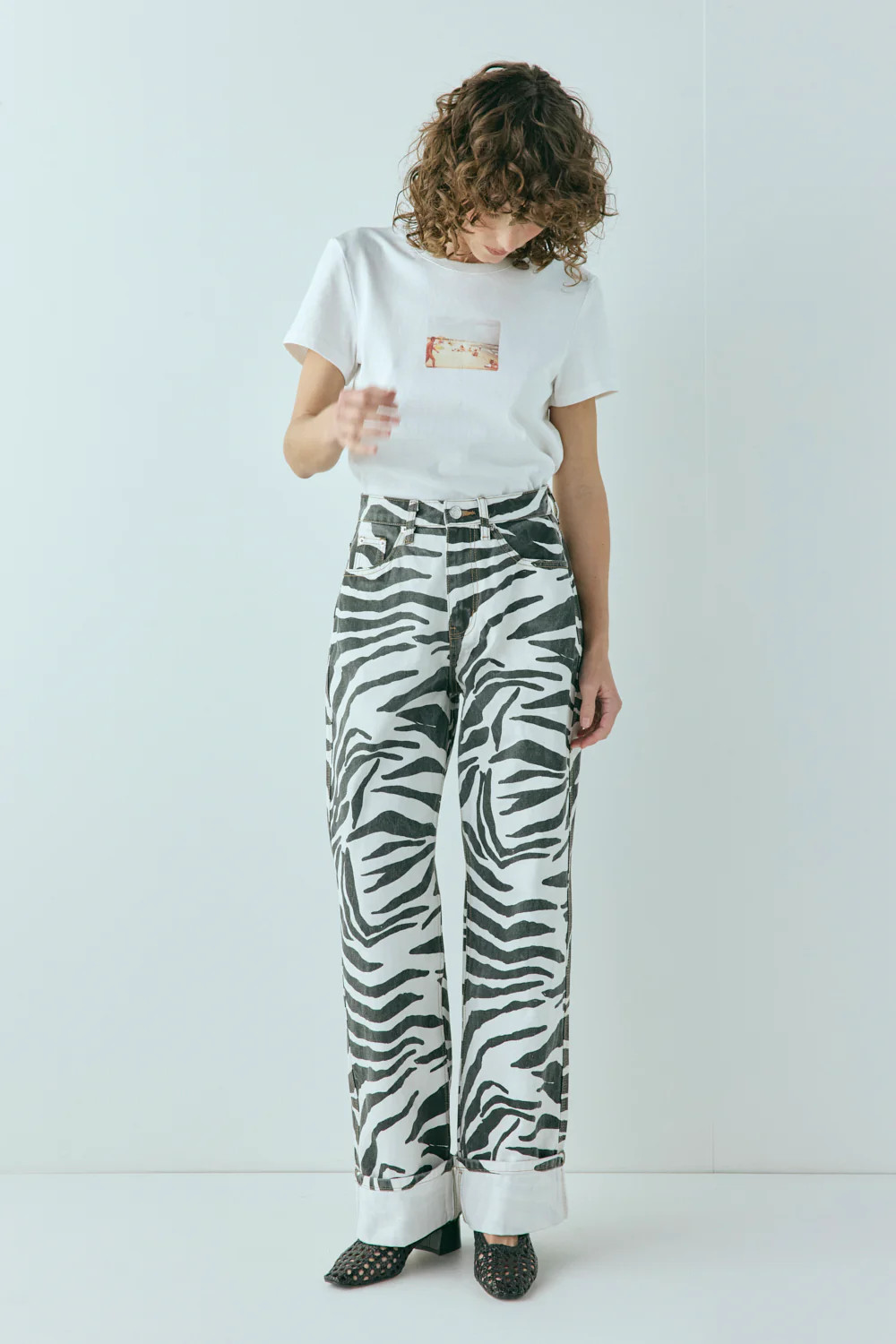 Manon Denim Jeans Zebra | VRG Grl