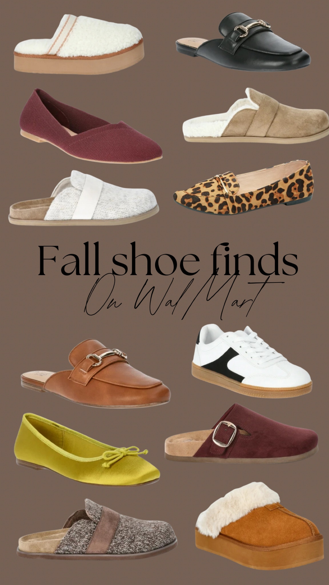 Fall shoe finds on @walmartfashion @walmart 😍
#walmartpartner #walmartfashion #fallshoes

I did my true to size 8.5 when available.
I would size down a half a size in the chartreuse bow pair.
I did an 8 in both clogs and the cognac mules and they all fit perfectly!