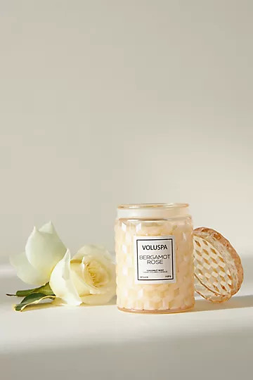 Voluspa Roses Petite Embossed Jar Candle | Anthropologie (US)