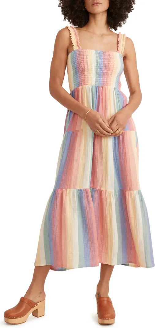 Selene Stripe Smocked Cotton Gauze Sundress | Nordstrom