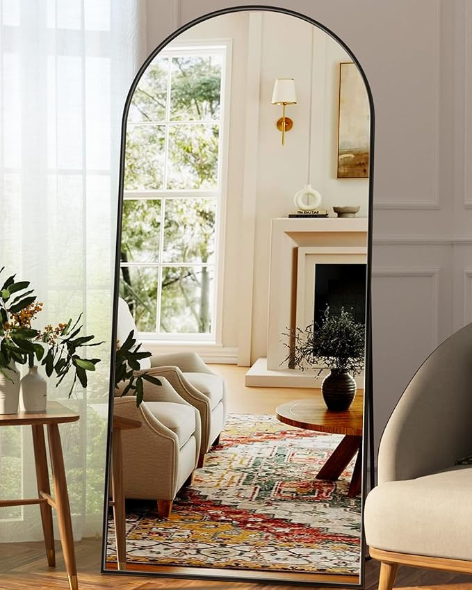 Full Length Mirror, 71"x32" Floor Standing Mirror Floor Mirror Freestanding, Full Body Mirror wit... | Amazon (US)