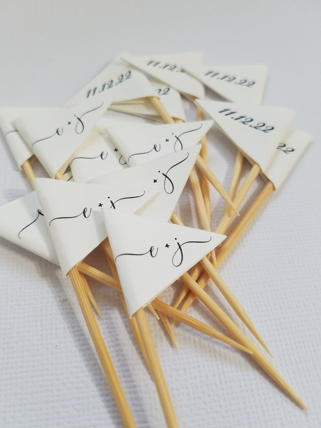 Personalized Flag Food Picks, Flag Cupcake Toppers, Monogram Food Picks, Initials and Date - Etsy | Etsy (US)