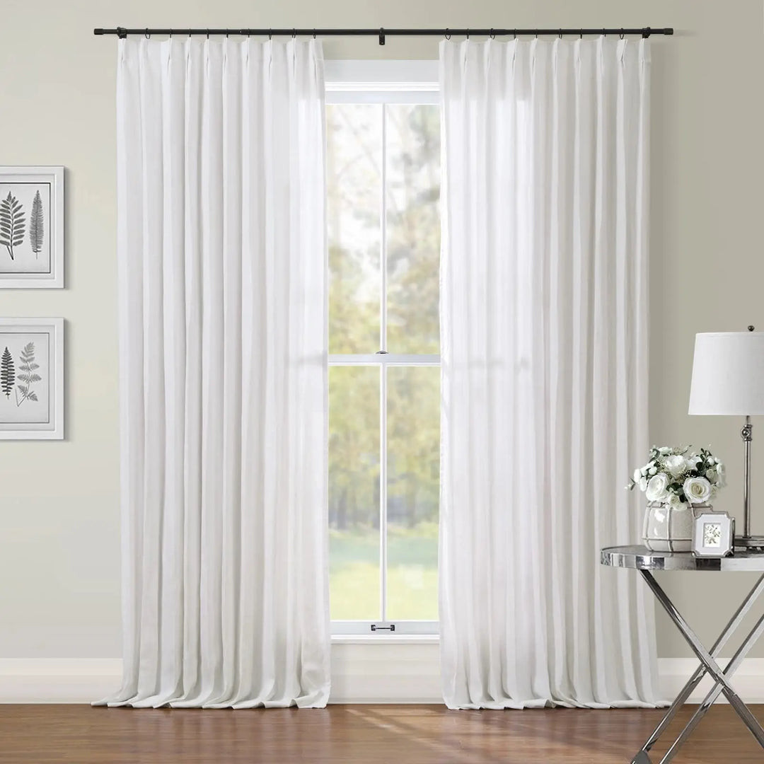 Patti Premium Belgian Linen Flax Curtain Pleated | TWOPAGES
