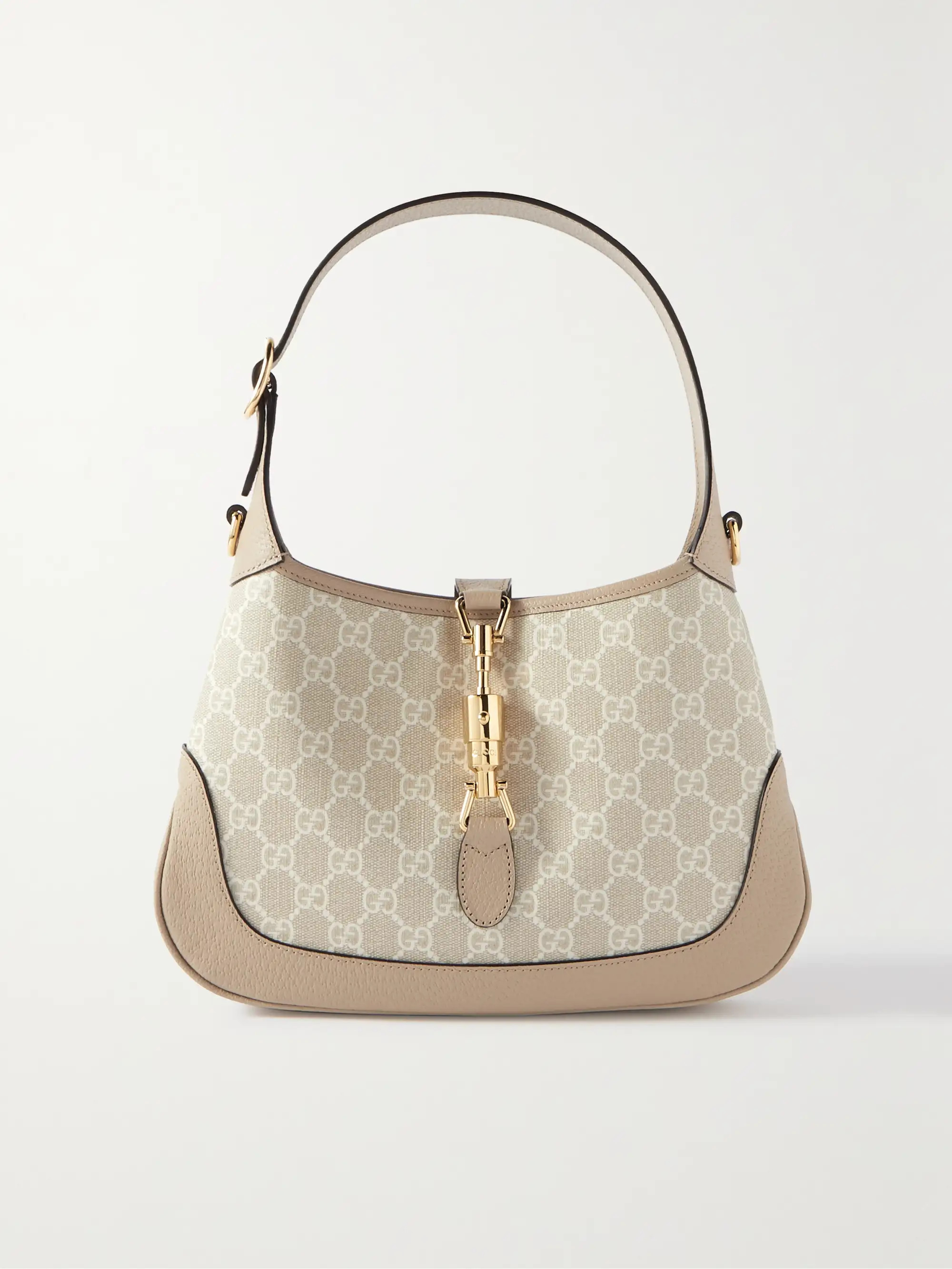 Jackie 1961 small coated-canvas and leather shoulder bag | NET-A-PORTER (US)