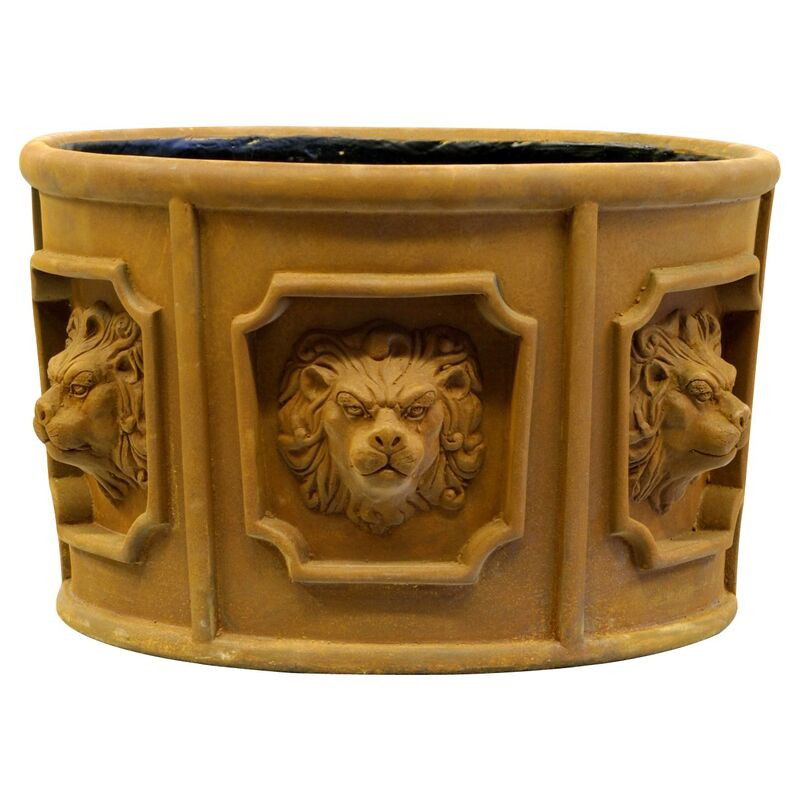 14" Six Lions Urn | One Kings Lane