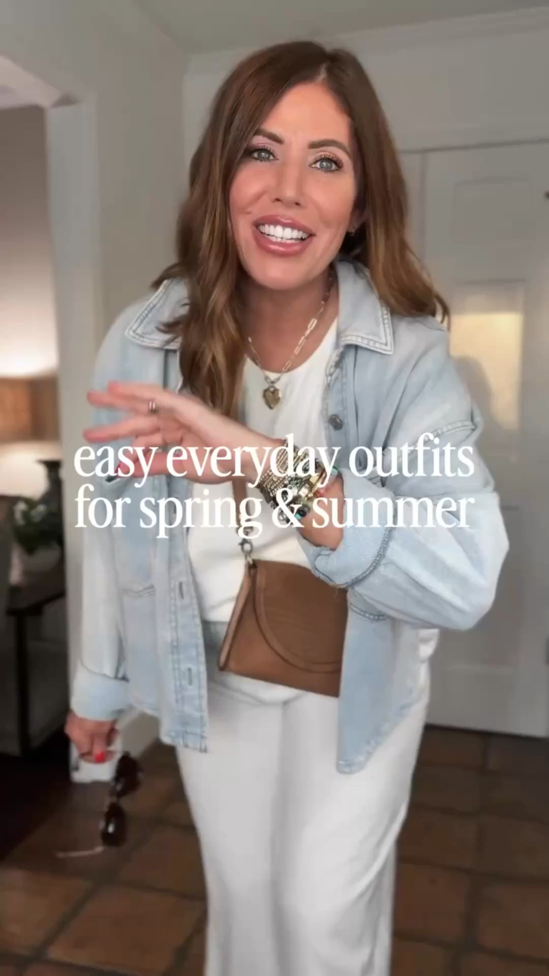Easy everyday style that you can wear all spring and summer!🤩

These pieces can be worn so many different ways mix & match them to create so many different outfits. They’re all great quality staples, and very comfortable.

💓Save 10% off when you sign up for email and free shipping on orders of $75 or more 💓

• Denim shorts are technically a mid rise, but they fit me more like a high-rise. I’m wearing a 29 ￼ they have the perfect amount of stretch
• White cotton tee is a medium
• Short sleeve sweater is a large.
I should have stuck with my true size medium. It is so comfortable that also comes in red. ￼

• Off-white textured tank is a medium
• Crochet sweater is a medium. This sweater is so comfortable and pretty. I love that you can dress it up or down and I love the fit. It also comes in stripes.
• Matching textured black tank and wide leg pants both size medium

• Matching denim vest and wide leg pants/size medium
• Long maxi dress/size medium
• High-rise wide bowed leg jeans/size 29 with the perfect amount of stretch and so comfy!

• Sandals are new. I love the minimal strappy look, and the thicker sole that provides all day comfort. *if you have a wide foot, these may not work*

Over 40 style, Casual everyday style, casual outfit ideas, casual spring style, casual summer outfits, casual vacation style, vacation outfit ideas, spring outfits 2026

#LTKmomlife #LTKOver40 #LTKootd