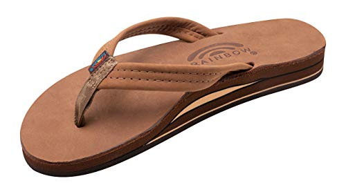 Rainbow Sandals Women's Double Layer Leather w/ 3/4" Strap, Redwood, Ladies 10/9.5-10.5 | Amazon (US)