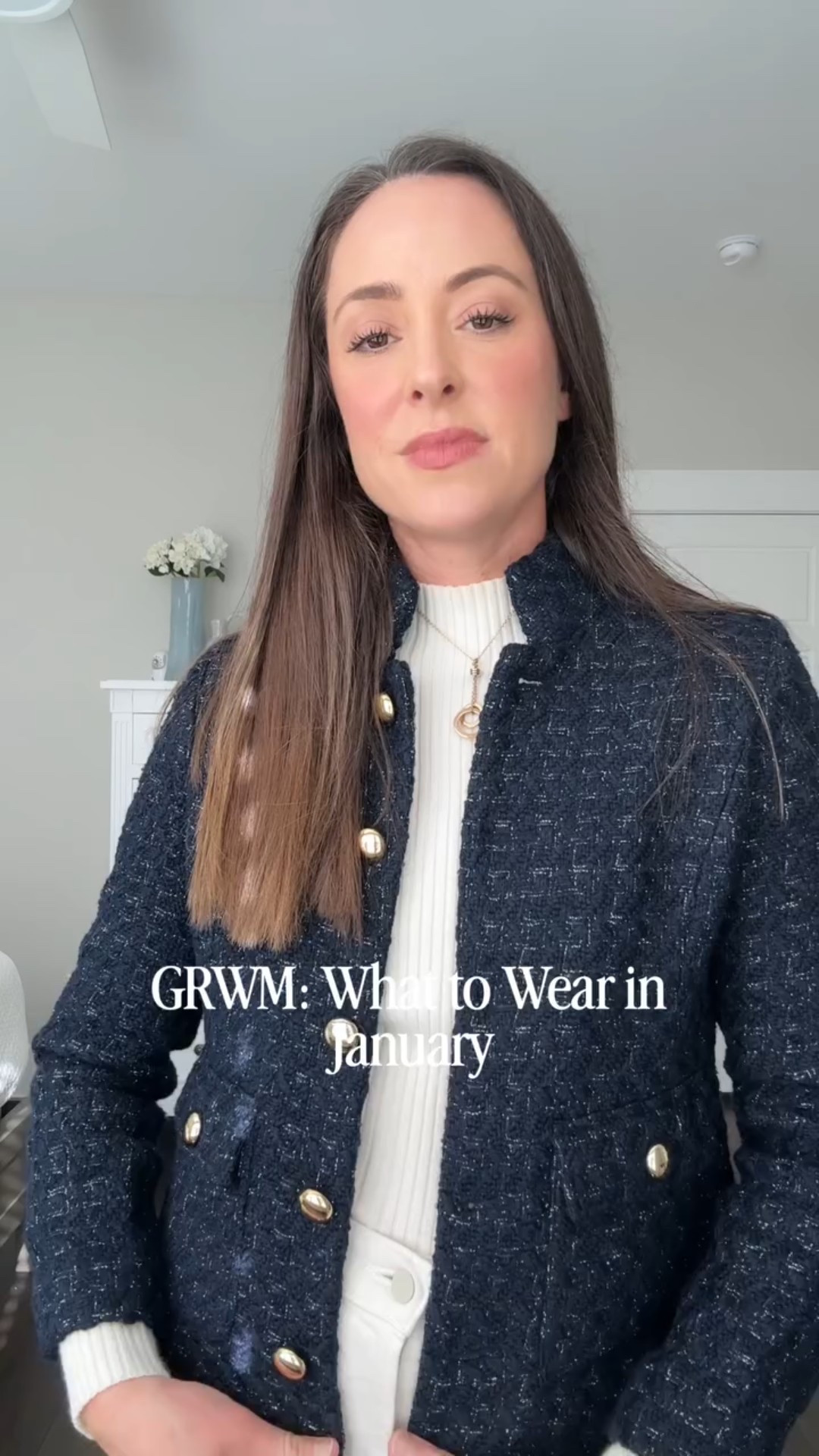 Comment SHOP and I’ll send you links to my outfit! The tweed jacket is on major sale and is marked down to $88! 🤍

Navy and ecru is a classic combo and solves my “what to wear in January” dilemma! 

#ootd #grwm #whattowear #classicstyle #everydaystyle
