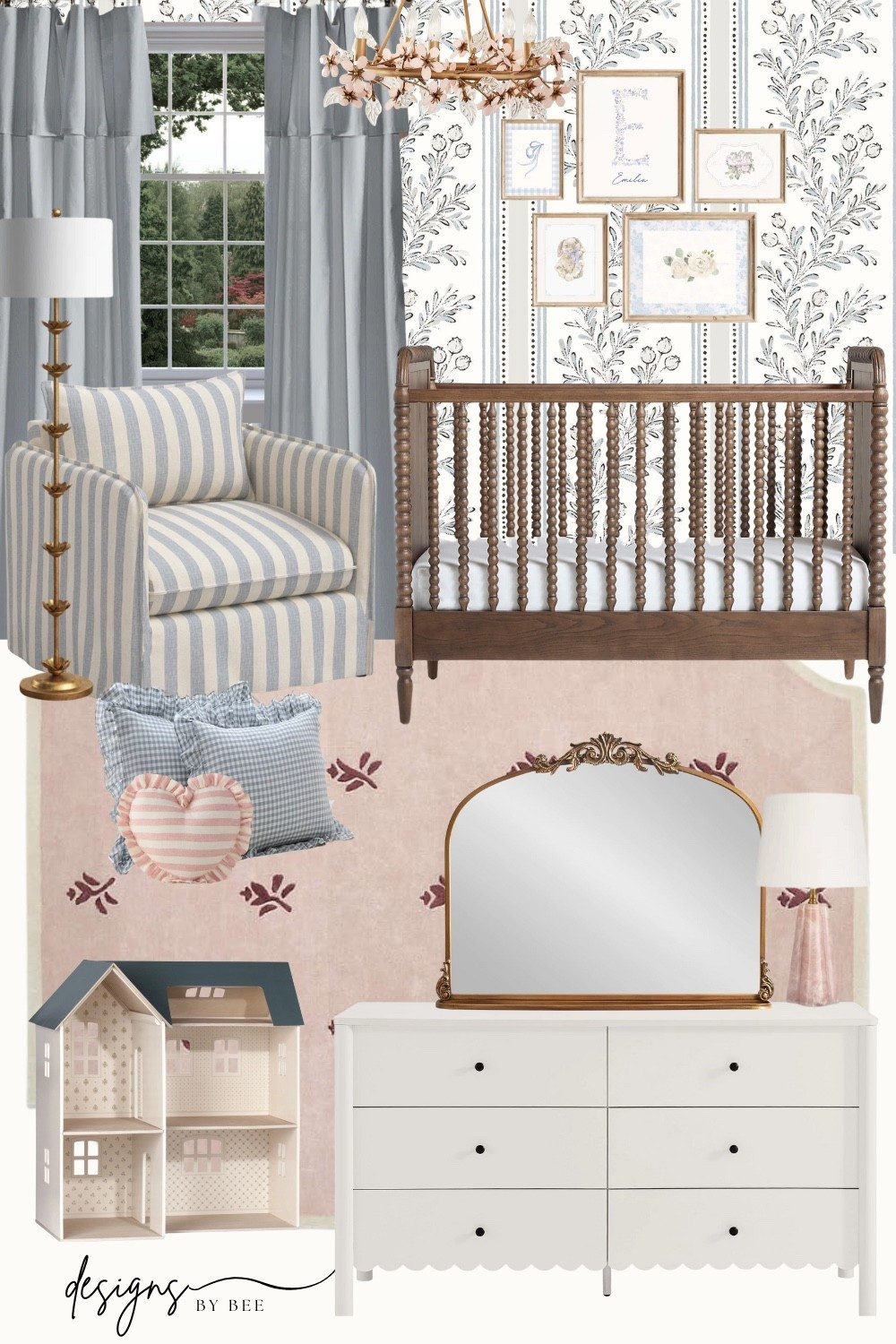 baby girl nursery, nursery ideas 2025, timeless nursery decor, vintage nursery, classic nursery design, floral nursery wallpaper, spindle crib, blue and pink nursery, nursery glider, feminine nursery decor, cottage nursery style, elegant baby room, soft blue nursery, baby room inspiration, neutral nursery decor, traditional nursery style, baby girl room decor, nursery wall art, cozy nursery design, nursery chandelier, nursery aesthetic, nursery styling ideas, ltk nursery

#LTKBaby #LTKBump #LTKHome
