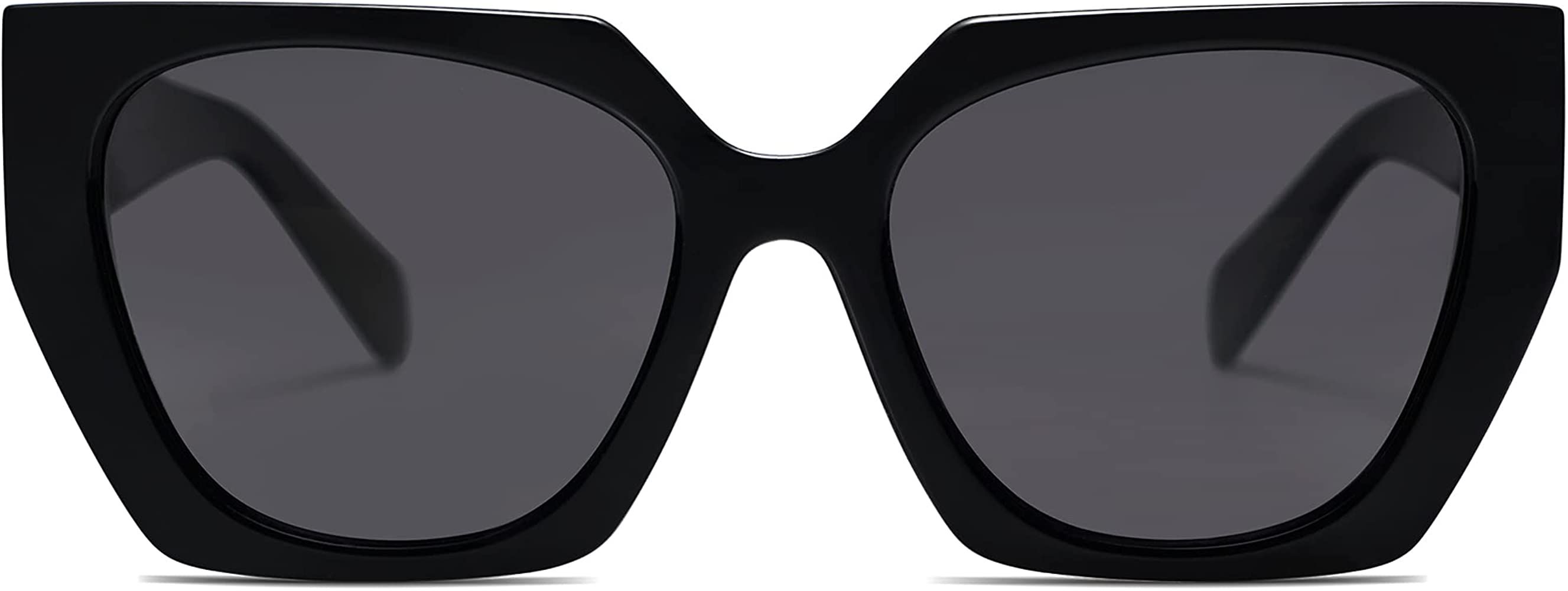 SOJOS Retro Polarized Oversized Sunglasses Womens Big Square Vintage Designer Sunnies SJ2205 | Amazon (US)