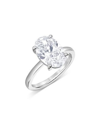 Certified Lab Grown Diamond Oval Solitaire Engagement Ring in 18K Gold | Bloomingdale's (US)