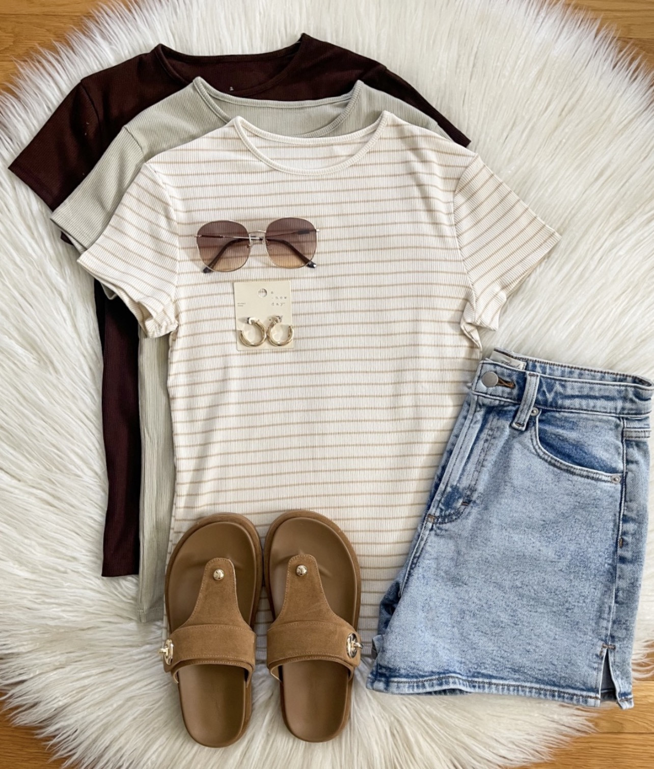 NEW $10 Ribbed Tees & A Line Denim Shorts!

#LTKootd